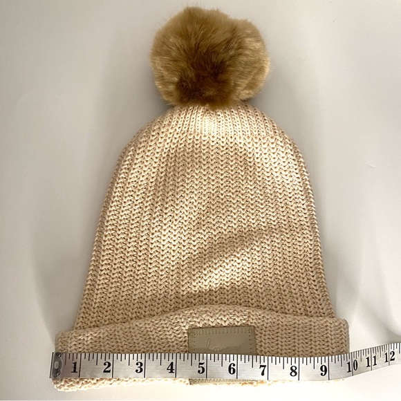 Love Your Melon Neutral Knit Pom Beanie - Picture 7 of 8